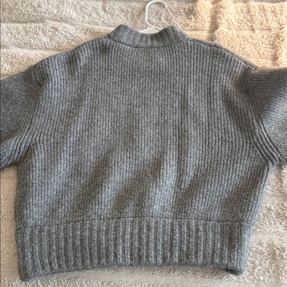 Zara Gray Bomber Jacket - image 3